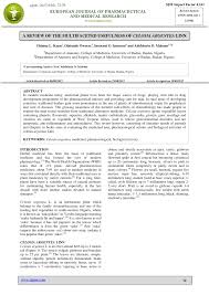 Pdf A Review Of The Multifaceted Usefulness Of Celosia Argentea Linn