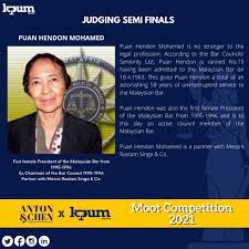 Member of the malaysian bar. Kesatuan Penuntut Undang Undang Malaysia Di Uk Ar Twitter Anton Chen X Kpum Moot Competition 2021 Semi Finals Judge Profiles Kpum Is Extraordinarily Honoured To Be Presenting The Notable Puan Hendon Mohamed As