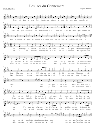 Paroles du lac de connemara. Les Lacs Du Connemara Sheet Music For Piano Solo Download And Print In Pdf Or Midi Free Sheet Music For Les Lacs Du Connemara By Michel Sardou Pop Musescore Com