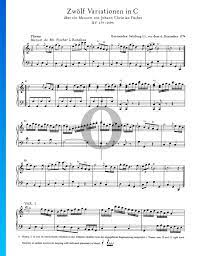 ▷ 12 Variations in C Major, KV 179 (189a) Sheet Music (Piano Solo) | PDF  Download - OKTAV