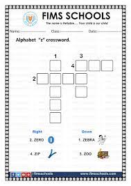 Search for crossword clues found in the daily celebrity, ny times, daily mirror, telegraph and major . Alphabet A Z Crossword Preschool Fims Schools Alphabet A Z Crossword