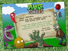 Plants Vs Zombies Party Invitation Digital Download Etsy Zombie Party Zombie Birthday Zombie Birthday Parties