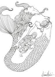 Coloring Pages Mermaids Coloring Pages To Print Mermaid Coloring Book Detailed Coloring Pages Realistic Mermaid