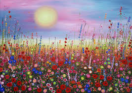 Bloemenweide Jill Art By Bianca Abstracte Kunst Schilderij Verfkunst Schilderij