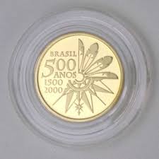 Moeda De Ouro Brasil 20 Reais 2000 Comemorativa Dos 500 Anos Do Descobrimento Do Brasil Proof Em Estojo Do Banc Moedas Brasileiras Moedas De Ouro Moedas