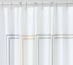 Master Bathroom 59 Pearl Embroidered Shower Curtain Dark Porcelain Blue Shower Curtain Monogram Traditional Shower Curtains Shower Curtain