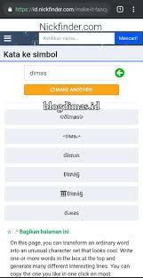 Buat nama baik untuk game, profil, merek atau jejaring sosial. Simbol Keren Buat Nickname Ff