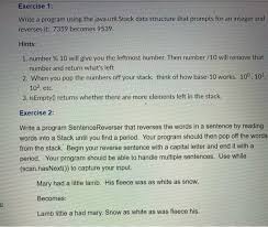 The solution is not correct if there are multiple whitespaces between words. Solved Exercise 1 Write A Program Using The Java Util St Chegg Com