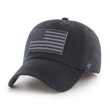 Operation Hat Trick Oht Black 47 Franchise Fitted Hats 47 Brand Usa Flag