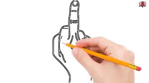 Draw a tilted oval on its side. How To Draw The Middle Finger Step By Step Easy For Beginners Simple Fingers Drawing Tutorial Youtube