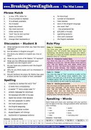 We vote for ampersand as the 27th letter of the english alphabet! Breaking News English 2 Page Mini Lesson A 27 Letter Alphabet