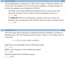 Testing' and 2*3*8=6*8 and 'pshz'='pshz. Solved 6 12 Points Pse6 18 P 008 My Notes Two Loudspea Chegg Com