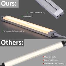 Eecoo Led Under Cabinet Lighting Dimmable Under Counter Kitchen Lighting Plug In 12w 1005 Lumens Warm White 4000k Pack Of 3