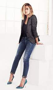 30 Lovely Winter Office Outfits With Jeans Winter Office Outfits Office Outfits Fashion