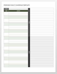Download a pdf version, open it in a pdf reader, and print. Free Printable Daily Calendar Templates Smartsheet