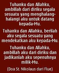 A Prayer Of St Nicholas Of Flue 1417 1487 In Indonesian Doa Tuhan Allah