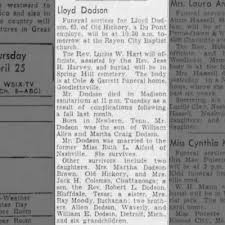 Obituary for Lloyd Dodson (Aged 63)