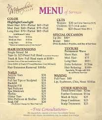 Queeny Ja Salon Menu Of Services Free Consultations Call Today 208 523 3364 Hair Salon Prices Salon Menu Nail Salon Prices