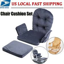 Greendale home fashions standard rocking chair cushion set, cherokee solid, khaki. Soft Velvet Cotton Chair Cushion Stool Pad Set Warm For Nursery Rocking Chair 763741673734 Ebay