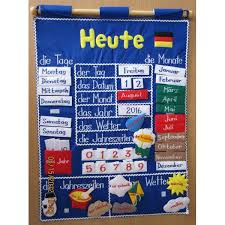 Wow That Would Be Nice To Have In The Classroom Classroom Calendar Learn German Classroom