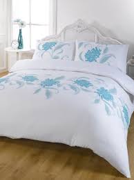 Exquisite Teal Blue White Modern Floral Single Duvet Quilt Cover Bedding Set Amazon Co Uk Kitchen Home Designer Bed Sheets Bed Design Bedroom Decor