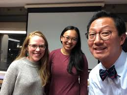 Great seeing UBC graduates Karly Drabot and @JQ_Siu @gates_cambridge today!  I was very touched that so many @Cambridge_Uni students came to hear me  speak.