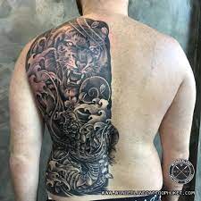 This is a gorgeous way to display the phoenix in tattoo form. Japanese Half Wonderland Tattoo Patong Phuket Thailand Facebook