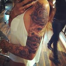 Stars and rose sleeve tattoos is a sort of a symbolic departure from the classic tattoo on the forearm or shoulder in the. Rose Tattoo Rose Tattoo Sleeve Tattoos Tattoos For Women Half Sleeve