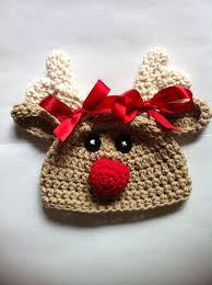 Reindeer Hat Crochet Reindeer Hat Baby Reindeer Hat Newborn Etsy Crochet Christmas Hats Crochet Hats Crochet Hat Pattern