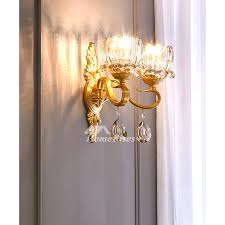 Perfect as a standalone piece or give a personal touch with multiple units to fill your wall. Brass Wall Sconces Modern Indoor Gold 2 Lights Flower Glass Lampshade Luxury Living Room Bedside