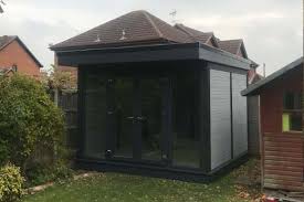 Home offices, insulated garden office pods, outdoor office sheds. Garden Offices Milton Keynes Garden Rooms Composite Garden Buildings