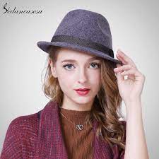 Autumn Winter Feamle Fedora Hats Europe Woolen With Women British Trilby Hat Fashion Wool Felt Hat Isn T It Awesome Shop Beauty W Hat Fashion Fashion Style