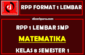 100%(1)100% found this document useful (1 vote). Rpp Mtk 1 Lembar Smp Kelas 8 Semester 1 Ganjil Dicariguru Com