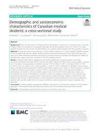English words for bantuan include assistance aid relief service aids and assistive. Pdf Demographic And Socioeconomic Characteristics Of Canadian Medical Students A Cross Sectional Study