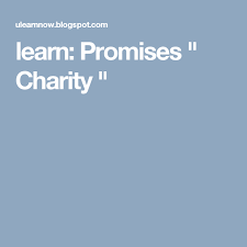 Learn Promises Charity Charity Promise Learning