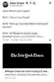 You just copy the code of bitcoin or another chain, add a new variable, modify some values, and you will have your own blockchain. One Day They Call It Fraud Next Thing They Launch Their Own Crypto Coin Jpm Just Playing Monster Crypto Coin New Times Bitcoin