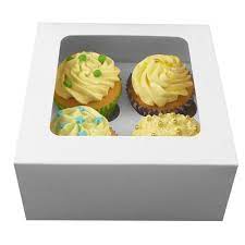 They are available in a cupcake printed design and solid colors. Cake Craft Company White Cupcake Box With Window And Insert Holds 4 Multi Buy Discounts Boards Boxes From Cake Craft Company Uk