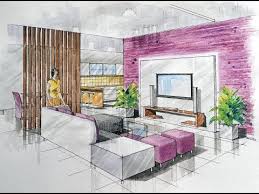 2 Point Interior Design Perspective Drawing Manual Rendering How To Tutorial L Perspective Drawing Architecture Architecture Drawing Interior Design Renderings