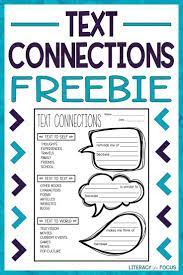 Free Text Connections Worksheet Text Connections With Sentence Frames Text Connections Freebie Text To Text To Text Connections Text To Self Text To Text