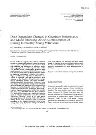 Pdf Dose Dependent Changes In Cognitive Performance And Mood Following Acute Administration Of Ginseng To Healthy Young Volunteers
