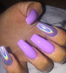 Love glam nails and stylish nail art but not the long nail lengths? Psychic Have You Ever Predicted Something And It Came True Purple Gel Nails Purple Acrylic Nails Violet Nails