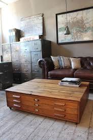 Awesome Antique Flat File Cabinet Used As A Coffee Table Home Home Decor Interior