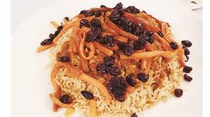 · qabili palau, also known as kabuli palau, is the quintessential afghan dish served at parties, weddings and celebrations. Kabuli Reis Mit Lamm Mohren Und Rosinen Bild 9 Living At Home