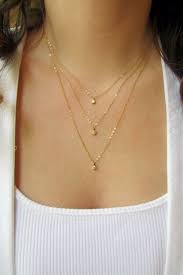 Triple Gold Layered Necklace Set Dainty Por Wanderandlustjewelry Layered Necklace Set Gold Necklace Layered Gold Fashion Necklace