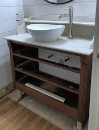 vintage washstand turned bathroom