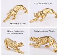 Amazon.com: Estatua de guepardo dorado de 10 pulgadas de ...