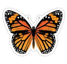 Monarch Butterfly Vintage Butterflies Sticker By Eclecticatheart Aesthetic Stickers Bubble Stickers Iphone Stickers