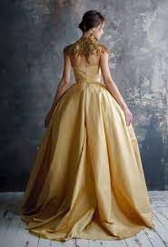 Gold Wedding Dress Etsy In 2021 Etsy Wedding Dress Gold Wedding Dress Amazing Wedding Dress