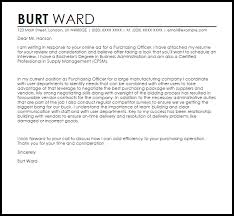 Purchasing Officer Cover Letter Sample Cover Letter Templates Examples