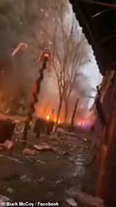 Video filmed in the aftermath of friday's massive bomb blast in downtown nashville shows victims screaming for help and the street littered with fire and debris. Aqdvqcsvyfic5m